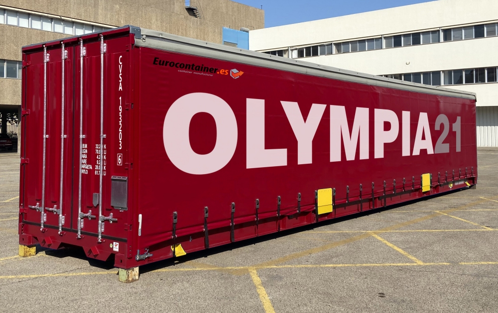 Olympia: Ein Container von Neusiedl nach LA Olympia: Ein Container von Neusiedl nach LA