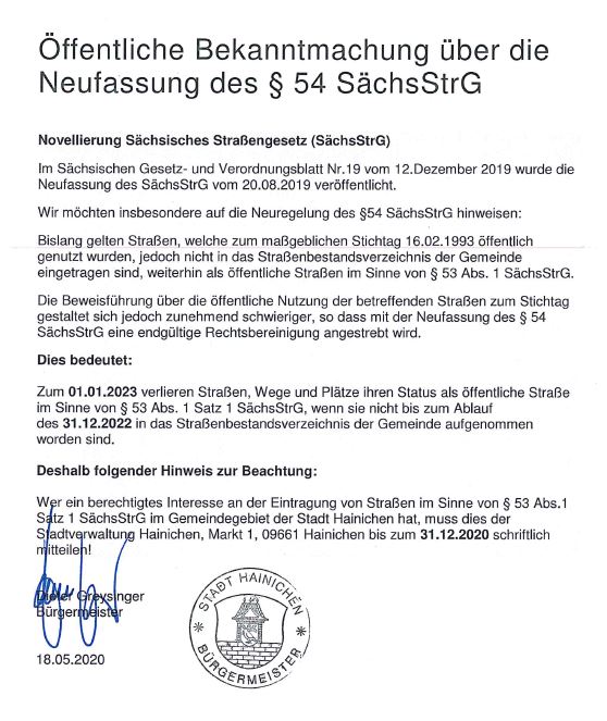 Straßengesetz soll novelliert werden Straßengesetz soll novelliert werden